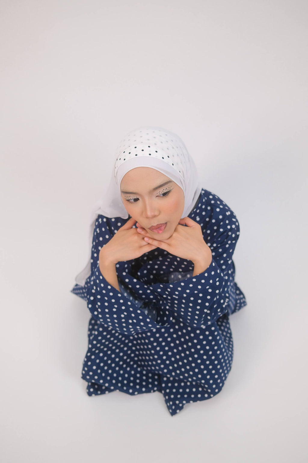 Polka-Polka Set – Navy Blue