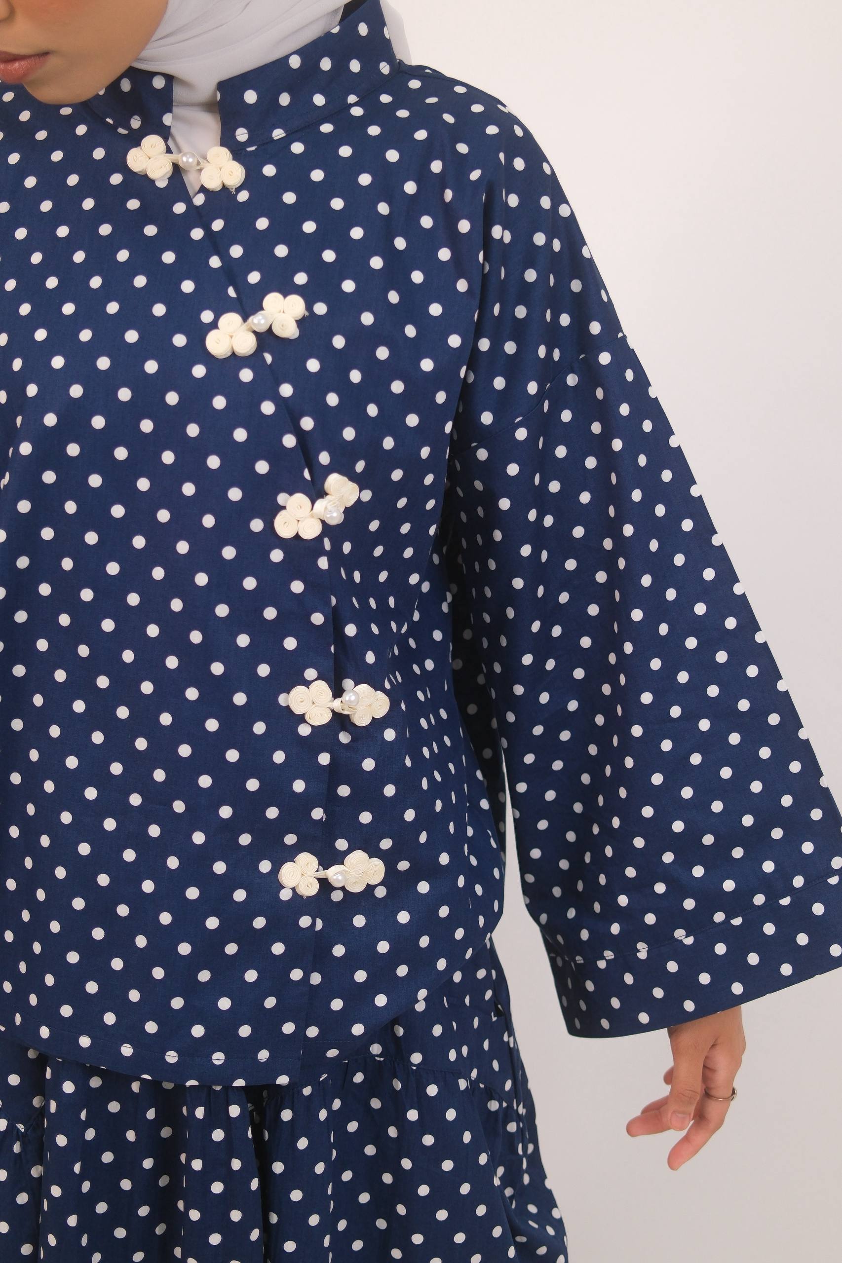 Polka-Polka Set – Navy Blue