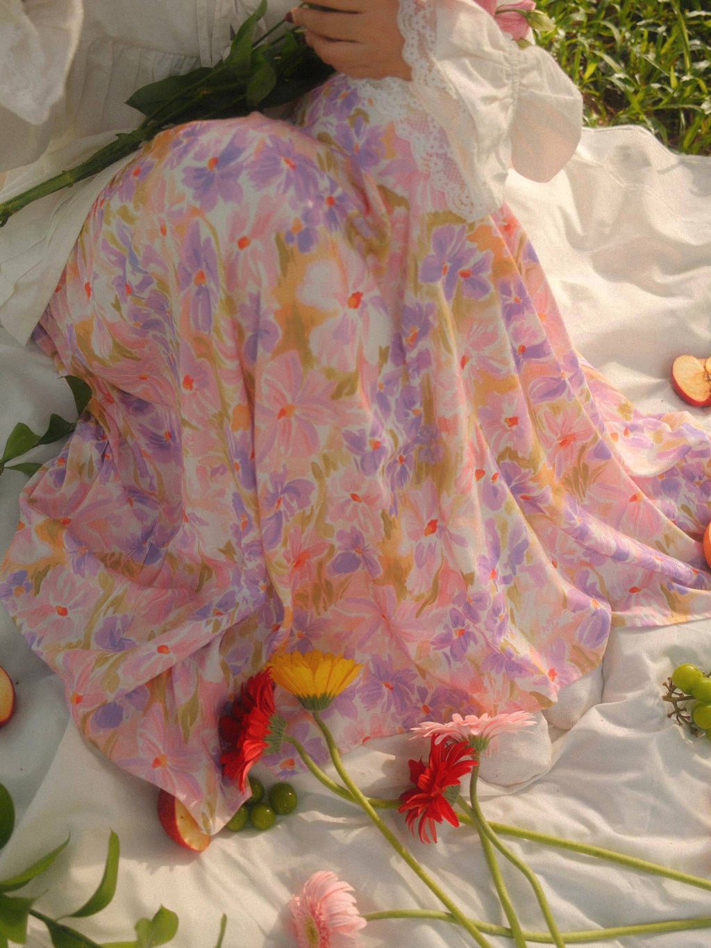 Flaura Skirt - Pansies